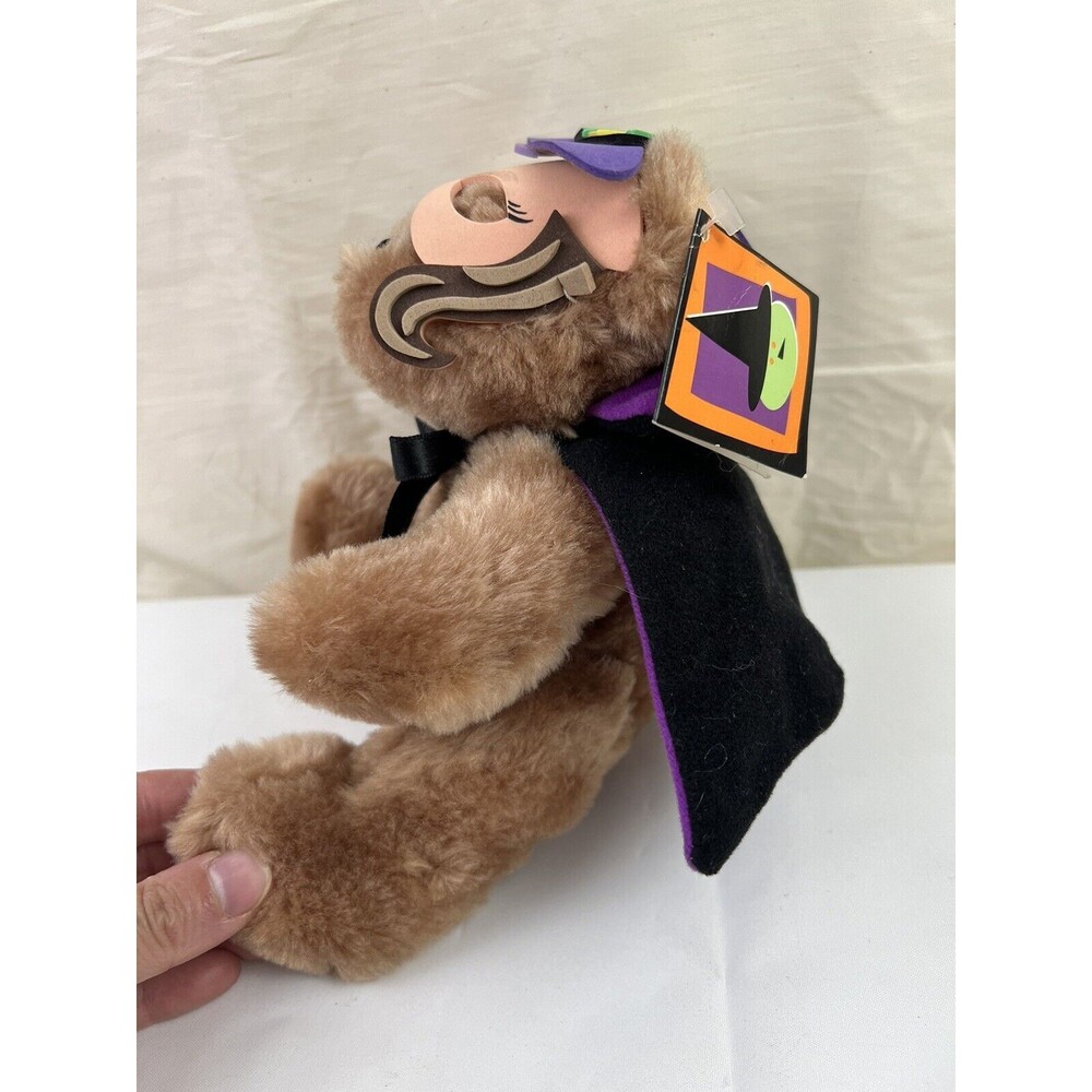 Vtg 99’ G.A.C Halloween Count Teddy Bear Stuffed 7" Plush Dracula Costume Purple - Picture 3 of 8